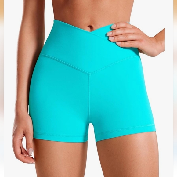 CRZ YOGA Pants - CRZ YOGA High Waist Crossover Shorts